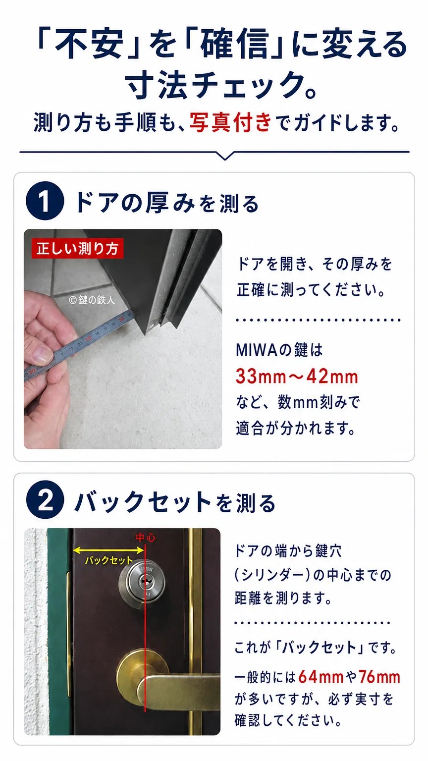 不安を確信に変える寸法チェック