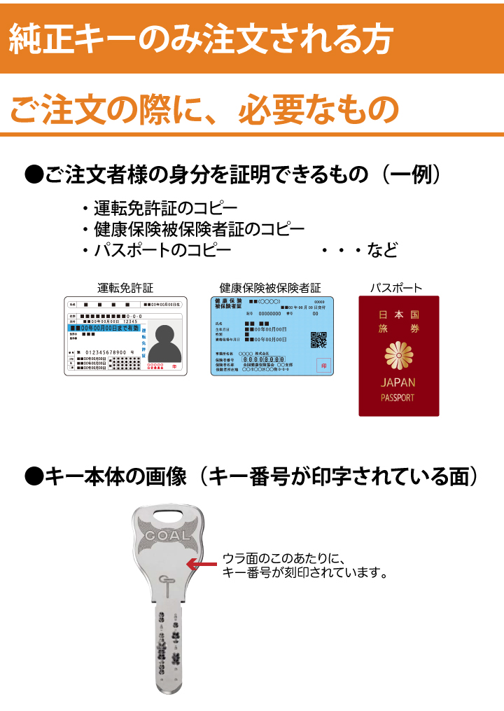 合鍵　注文準備