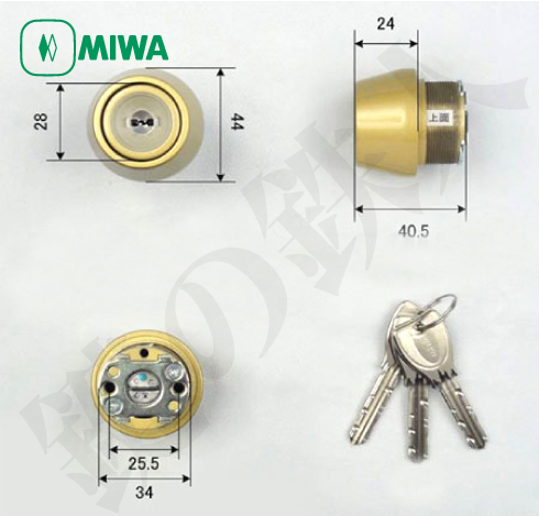 MIWA PRシリンダー LSP用　蓄光付