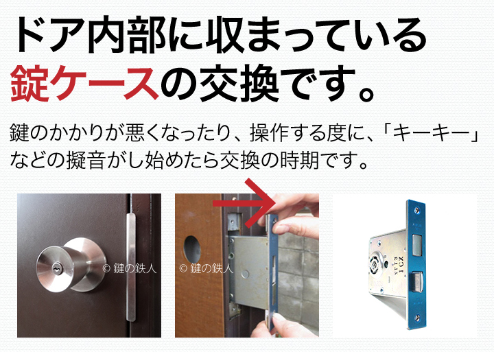 MIWA HM 錠ケース交換