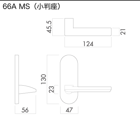 技研 レバーハンドル 66A