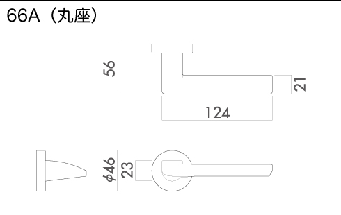 技研 レバーハンドル 66A