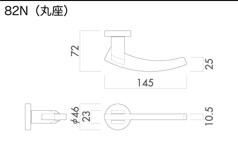 技研 レバーハンドル 82N