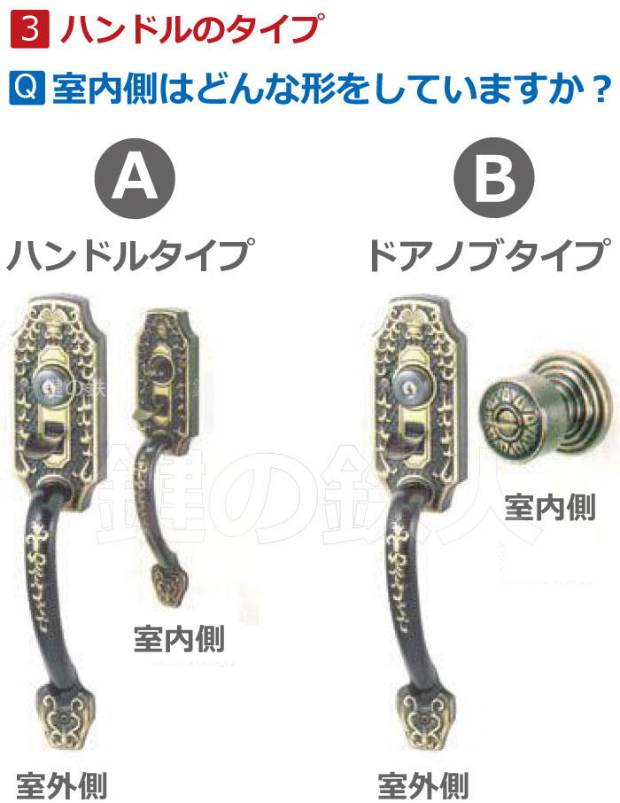 KODAI(古代)サムラッチ錠万能タイプ室内側のタイプ