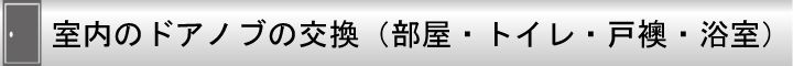 室内錠のドアノブの交換