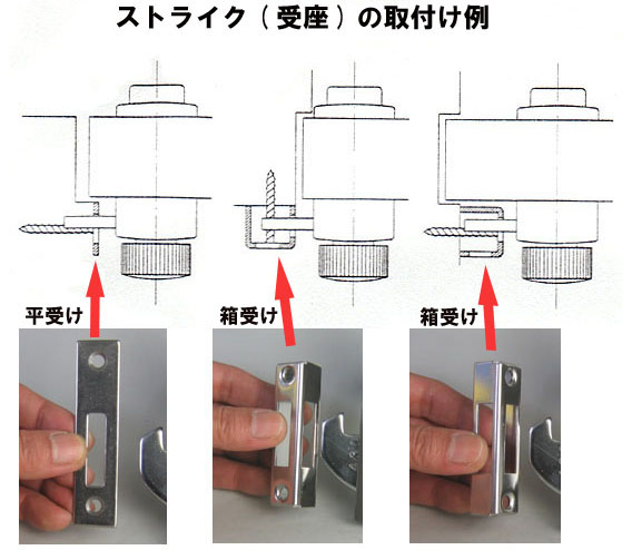 受座の取り付け例