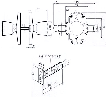 GIKEN　技研 内締錠　宮殿１号
