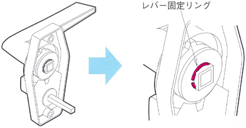 レバー固定リング
