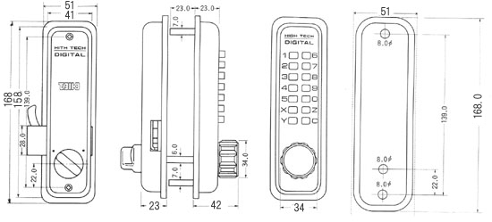 デジタルドアロック　5700　取付方法