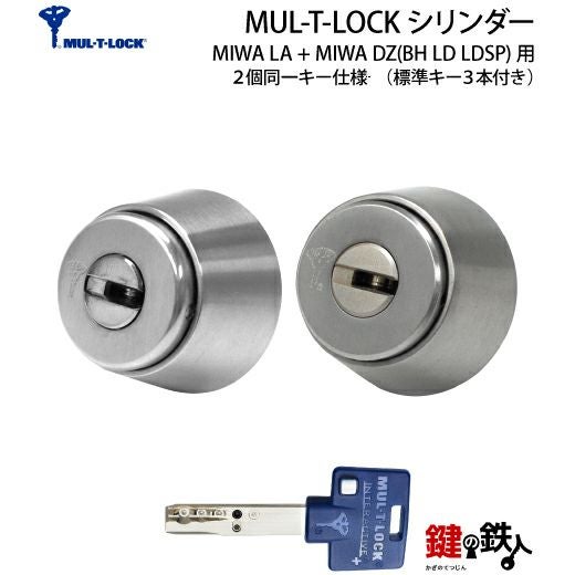 5】MUL-T-LOCK（マルチロック）MIWA LA＋MIWA DZ(BH LD LDSP)用 玄関