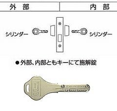 U-SHIN SHOWA ユーシンショウワ 397シリンダー本締錠 鍵(カギ) 取替え