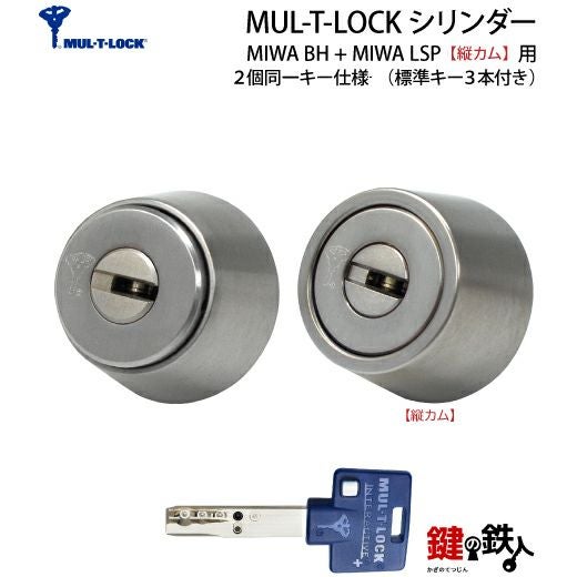 5)MUL-T-LOCKMIWA DZ(BH LD LDSP)とLSP【タテカム】用 玄関 鍵(カギ
