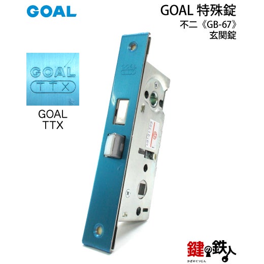 GOAL TX】の刻印のレバーハンドル内外、シリンダー、部屋内の