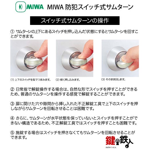 MIWA LDシリーズ交換用レバーハンドル錠・MIWA LDA錠ケース・MIWA 防犯