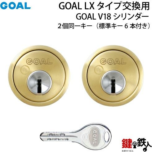 2-5》GOAL-V-CY-21-2pGOAL V18高性能シリンダー取替え用タイプ2個同一