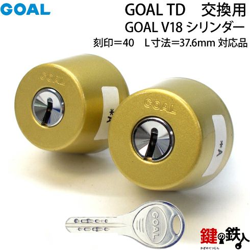 GOAL TDの刻印／シリンダー後部の刻印「40」GOAL V18高性能交換用